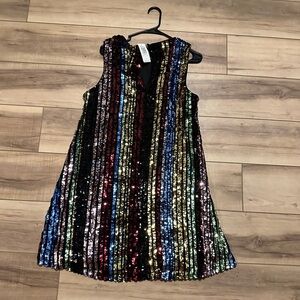 Torrid Black Multicolor Sequin Dress